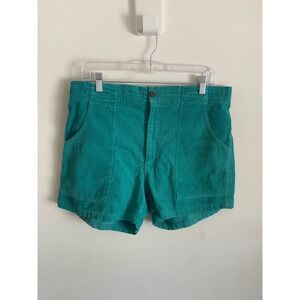Vintage Weeds Teal Green Corduroy Shorts Mens 36 Retro Cotton 4 Inch Inseam